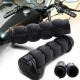 Motorcycle grips with rubber inserts black Tuning Dull, Handlebar size 22 25 mm