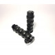 Motorcycle grips with rubber inserts black Tuning Dull, Handlebar size 22 25 mm