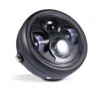 Мото фара универсальная светодиодная круглая Classic Led Chrome на мотоцикл