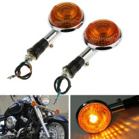 Turns on motorcycle chopper Yamaha XVS 250 400 600 drag star glass color orange, white.