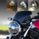 Фара світлодіодна універсальна кругла з поворотниками Classic Cree Led на мотоцикл Колір чорний хром