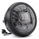 Headlight LED universal round with turn signals Classic Cree Led for a motorcycle Color black chrome