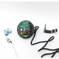 Chargeur USB moto 5en1 sur guidon avec voltmètre et thermomètre