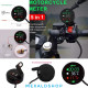 Moto USB charger 5in1 for steering wheel with voltmeter and thermometer
