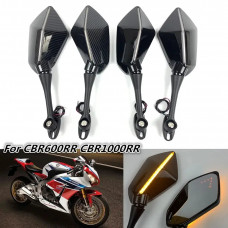 Mirrors on the Honda CBR 250 600 650 1000 motorcycle, color black luster
