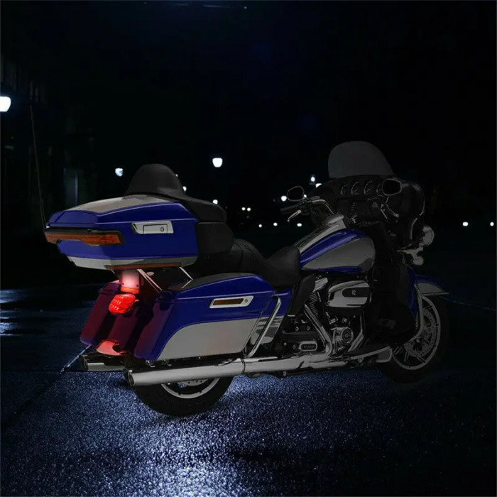 Мото стоп сигнал Harley Touring Electra Glide Road Glide Softail Sportster XL883 XL48 Dyna FLD Fat Boy. Колір Червоний, Темний.
