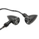 Turns Chopper life on a motorcycle chopper cruiser with DRL moto metal turn signals. Color black, chrome.