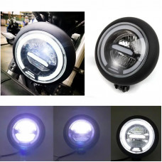 Metal LED headlight for motorcycle custom Chopper Led 17 cm