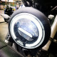 Фара металлическая светодиодная на мотоцикл кастом Chopper Led 17 см