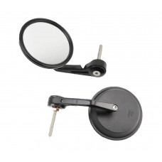Mirrors for the steering wheel of a Geon Scrambler motorcycle at the end of the steering wheel