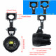Additional LED motorcycle headlights with metal mounts