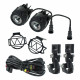 Additional LED motorcycle headlights with metal mounts