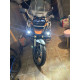 Additional LED motorcycle headlights with metal mounts