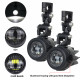 Additional LED motorcycle headlights with metal mounts