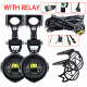 Additional LED motorcycle headlights with metal mounts