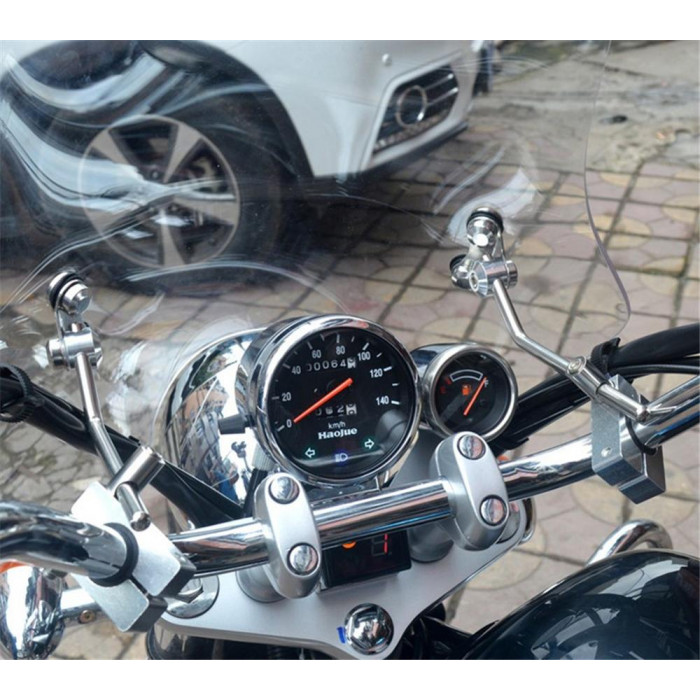 Ветровик Givi 2 на чоппер классик универсальный Honda CB 500 Rebel Magna Shadow Kawasaki ER5 Vulcan Yamaha XJR YBR Virago Suzuki SV650 Bandit Intruder