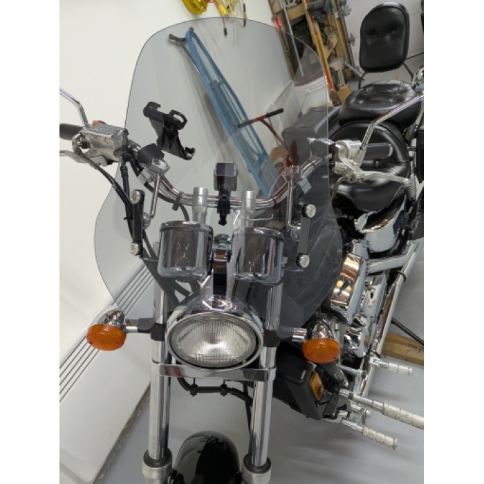 Ветровик Givi 2 на чоппер классик универсальный Honda CB 500 Rebel Magna Shadow Kawasaki ER5 Vulcan Yamaha XJR YBR Virago Suzuki SV650 Bandit Intruder