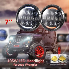 Powerful headlights 105 watt led headlights niva vaz gaz groove uaz volga