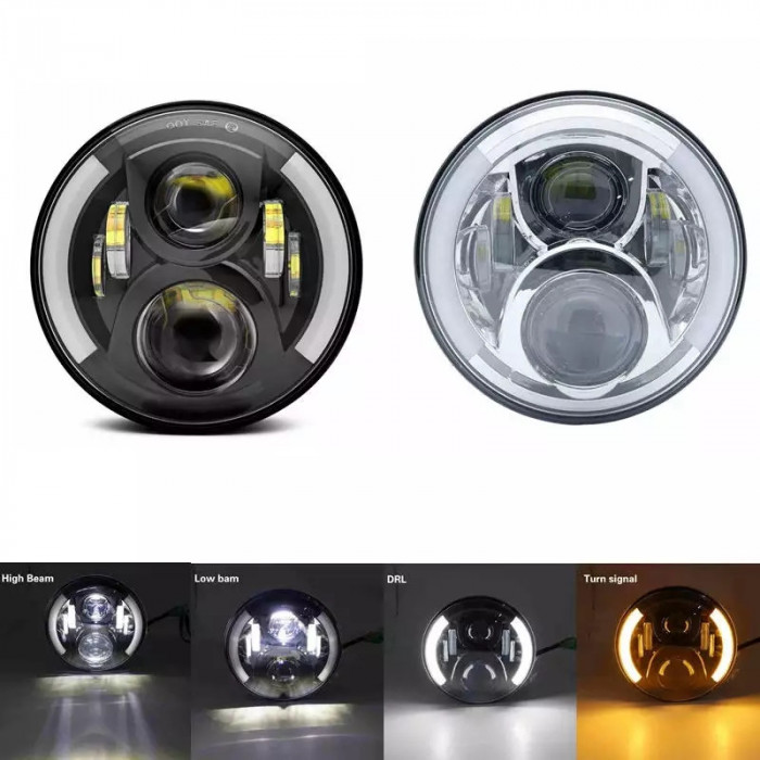 Headlights 100 watts. Price for 2 pcs. LED headlights NIVA 2121-21213, VAZ  2101-2102, GAZ 24, UAZ 469, Jeep buy, delivery - Ukraine, CIS - MexaldShop