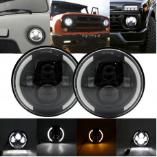 Headlights 100 watts. Price for 1 piece. LED headlights NIVA 2121-21213, VAZ 2101-2102, GAZ 24, UAZ 469, Jeep