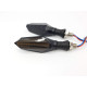 Double LED motorcycle turn signals with red daytime running lights.