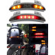 Hard Tale Motorcycle Stop Light with Turn Signals, Red