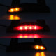 Hard Tale Motorcycle Stop Light with Turn Signals, Red