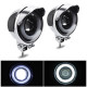 Additional LED motorcycle headlights with angel eyes Chopper Led