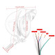 Additional LED motorcycle headlights with angel eyes Chopper Led
