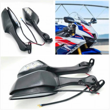 Дзеркала на мотоцикл спортбайк Kawasaki Ninja Honda CBR Suzuki GSXR Yamaha R1 R3 R6 R7 з поворотниками