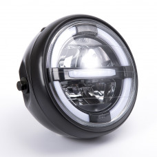 Мото фара універсальна світлодіодна кругла з поворотниками Classic Led 3 на мотоцикл діаметр 17 см