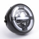 Мото фара универсальная светодиодная круглая с поворотниками Classic Led 3 на мотоцикл диаметр 17 см