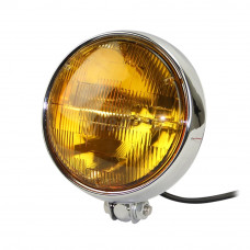 Фара на мотоцикл чопер металева хром Custom Light з нижнім кріпленням