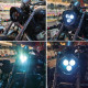 Фара на мотоцикл чопер Black Led