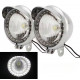Additional motorcycle headlights Chopper Led with angel eyes dxo size