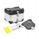 Universal aluminum motorcycle trunk with rack mount, 45L