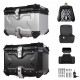 Universal aluminum motorcycle trunk with rack mount, 45L
