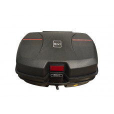 Givi central universal plastic motorcycle trunk for two helmets with rack mount, 47 liters