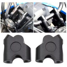 Проставки керма мотоцикла 22 мм із нахилом універсальні, колір чорний