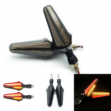 Повороти на мотоцикл Led Light 2 бігаючі з червоним дх габаритом