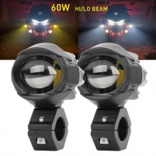 Additional LED fog lights, universal motorcycle headlights, low and high beams