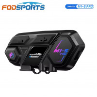Мото гарнітура інтерком блютуз для мотошолома Fod Sports M1S Pro до 10 райдерів
