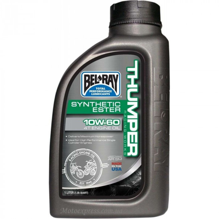 Олія моторна Bel Ray WORKS THUMPER RACING SYNTHETIC ESTER 4T 10w-60 1L
