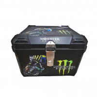 Top case arrière universel Monster 36L 57L en plastique avec fixation, noir