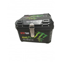 Monster 45L universal plastic rear top box with rack mount, black