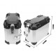 Universal aluminum side panniers with mounts for BMW, Honda, Yamaha, Kawasaki, Suzuki, KTM enduro motorcycles