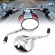 Motorcycle mirrors for Honda Shadow Magna VTX Steed Suzuki Boulevard Kawasaki Vulcan metal